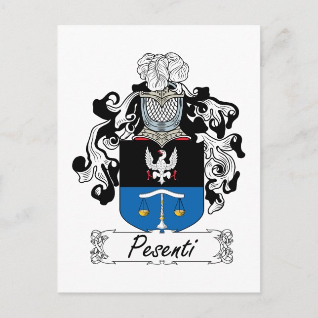 Postal Pesenti Family Crest (Anverso)