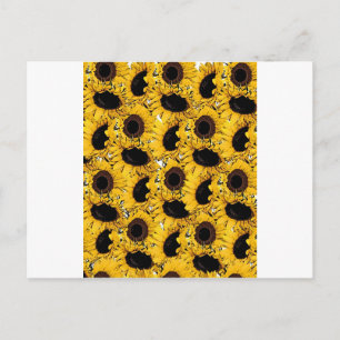 Postal pétalos de flores de sol nadan bucean marinos natu