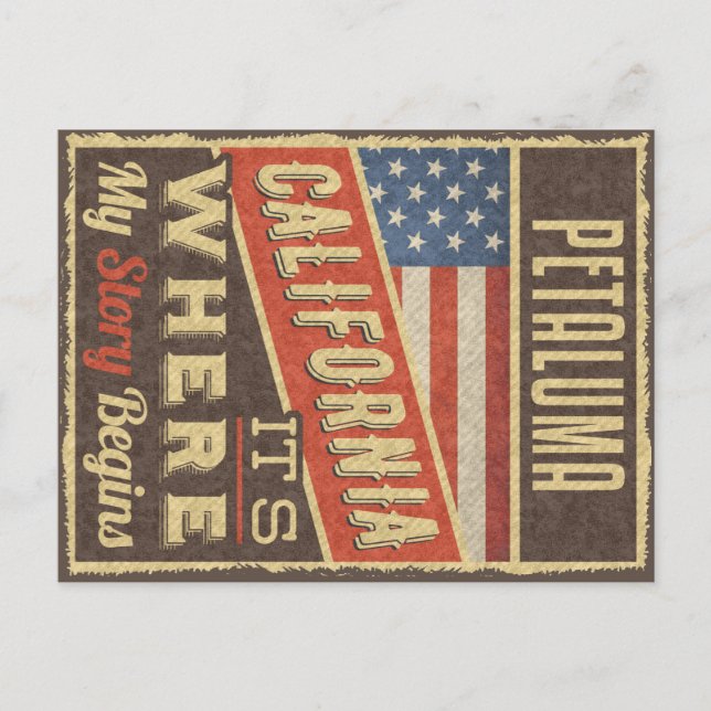 Postal Petaluma California (Anverso)