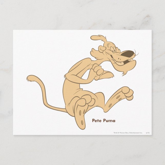 Postal Pete Puma Emocionado (Anverso)