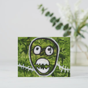 Postal Pete Semilla Cráneo Arte de Monstruo Caprichoso y
