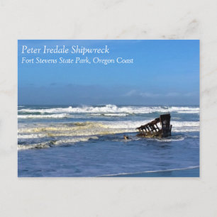Postal Peter Iredale Shipwreck, costa de Oregón