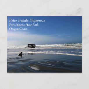 Postal Peter Iredale Shipwreck, costa de Oregón