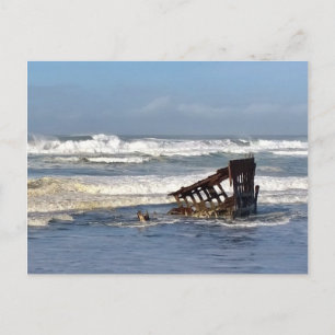 Postal Peter Iredale Shipwreck, costa de Oregón
