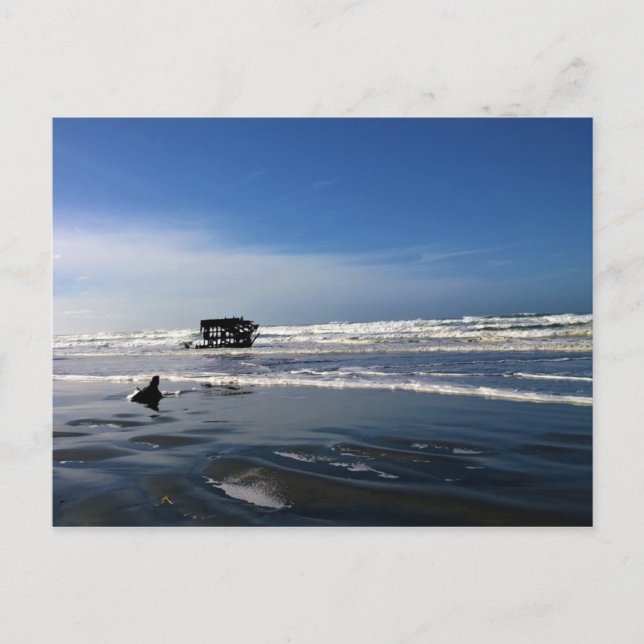 Postal Peter Iredale Shipwreck, costa de Oregón (Anverso)