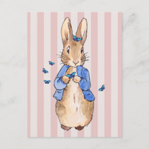 Postal Peter, mariposas azules de conejo