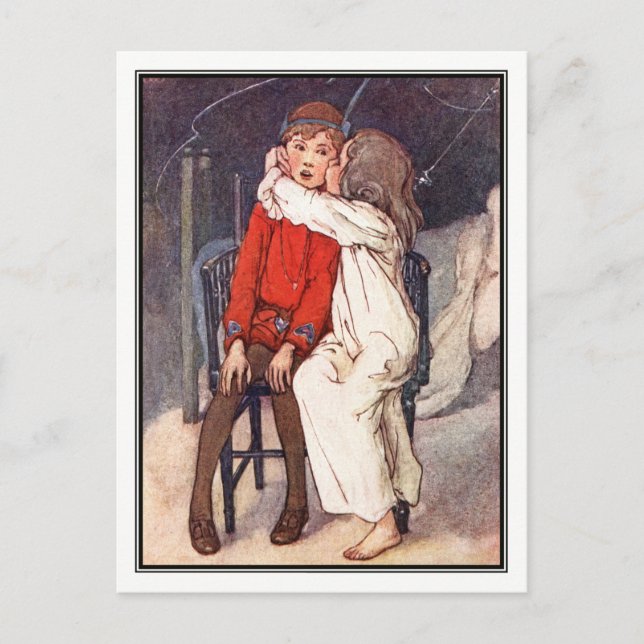 Postal Peter Pan y Wendy de Alice B. Woodward (Anverso)