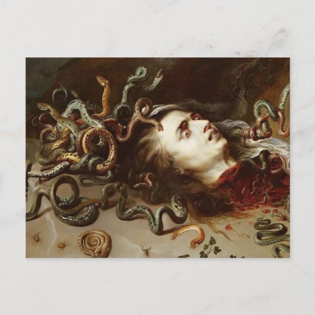 Postal Peter Paul Rubens - Jefe de Medusa - P barroco (Anverso)