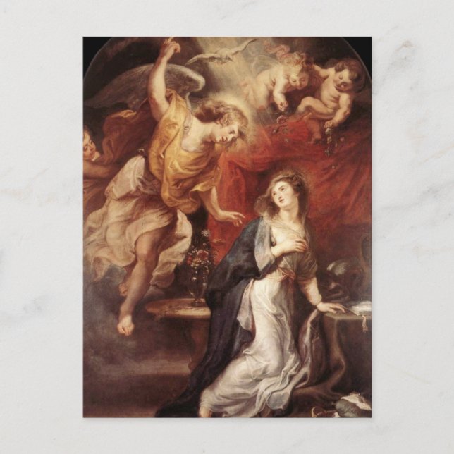 Postal Peter Paul Rubens - La Anunciación (Anverso)