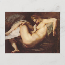 Postal Peter Paul Rubens - Leda y el cisne