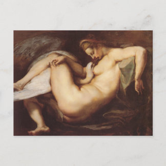 Postal Peter Paul Rubens - Leda y el cisne