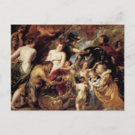 Postal Peter Paul Rubens - Paz y guerra
