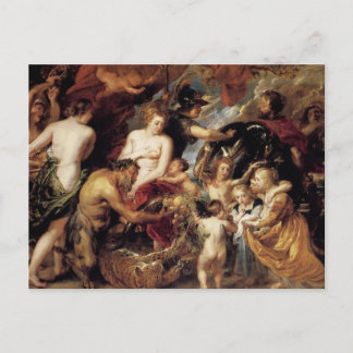 Postal Peter Paul Rubens - Paz y guerra