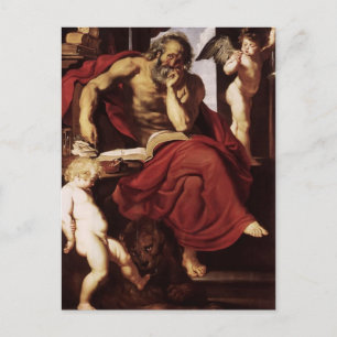 Postal Peter Paul Rubens - San Jerome en su ermita