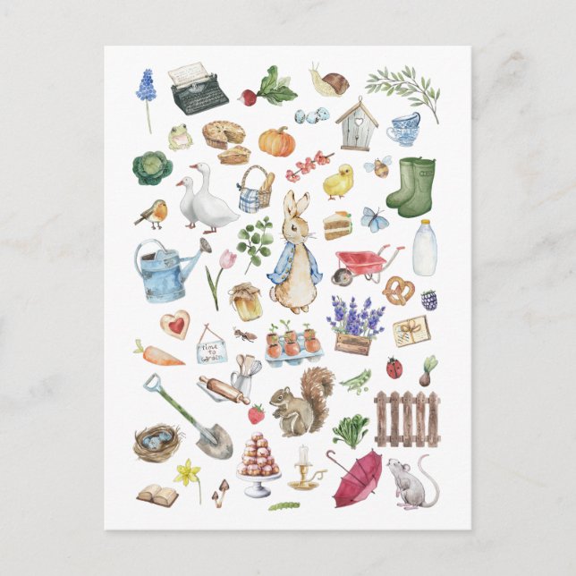 Postal peter personalizado del conejo (Anverso)