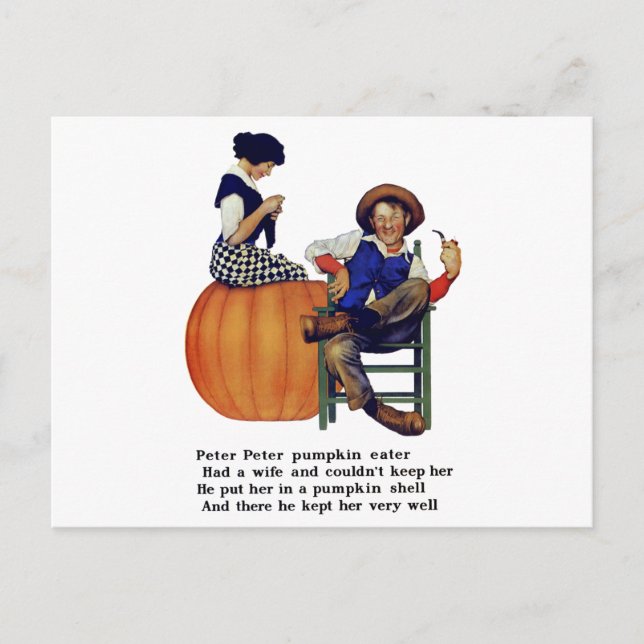 POSTAL PETER PETER COMEDOR DE CALABAZA (Anverso)