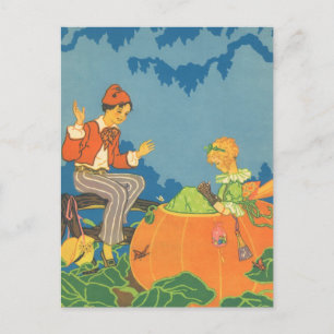 Postal Peter Peter Pumpkin come, rima vintage de la guard