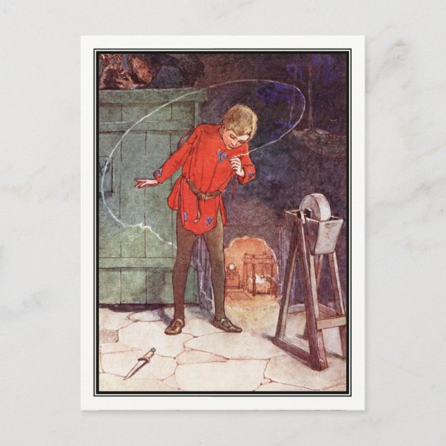 Postal Peter y Tinker Bell de Alice B. Woodward (Anverso)