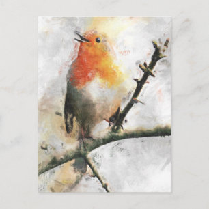 Postal Petirrojo Redbreast