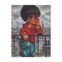 Petit Poulbot à la fleur