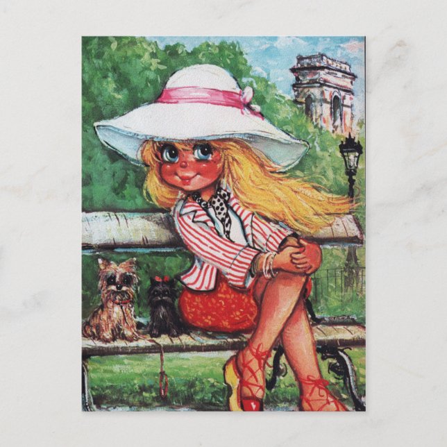 Postal Petit Poulbot chiens (Anverso)