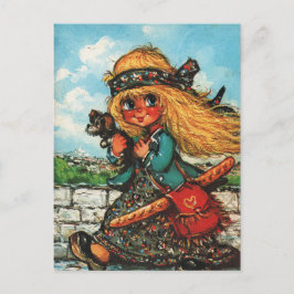 Postal Petit Poulbot hippie