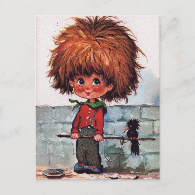 Postal Petit Poulbot oiseau (Anverso)