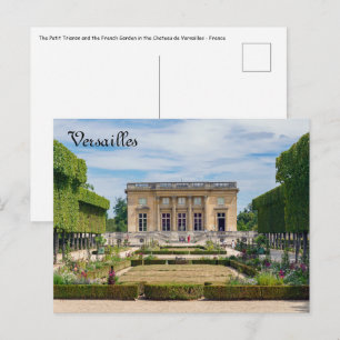Postal Petit Trianon y jardín francés en Versalles