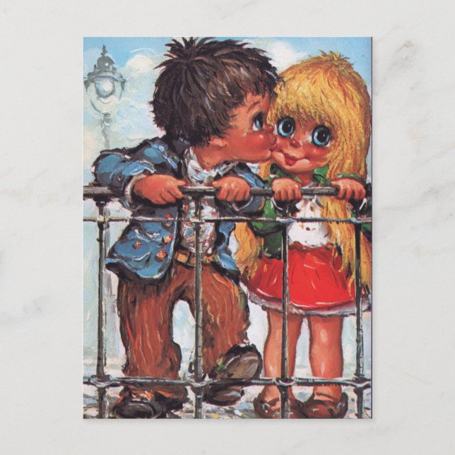 Postal Petits Poulbots à Paris (Anverso)