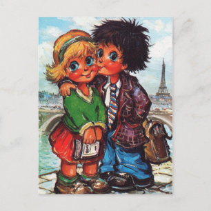 Postal Petits Poulbots quai de Seine