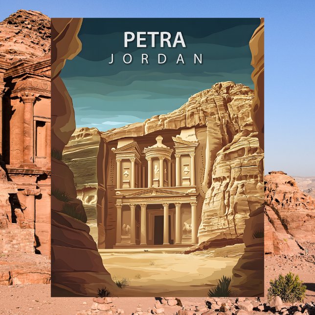 Postal Petra Jordan Ancient Rose City Al-Khazneh (Petra Jordan Ancient Rose City Al-Khazneh Postcard)