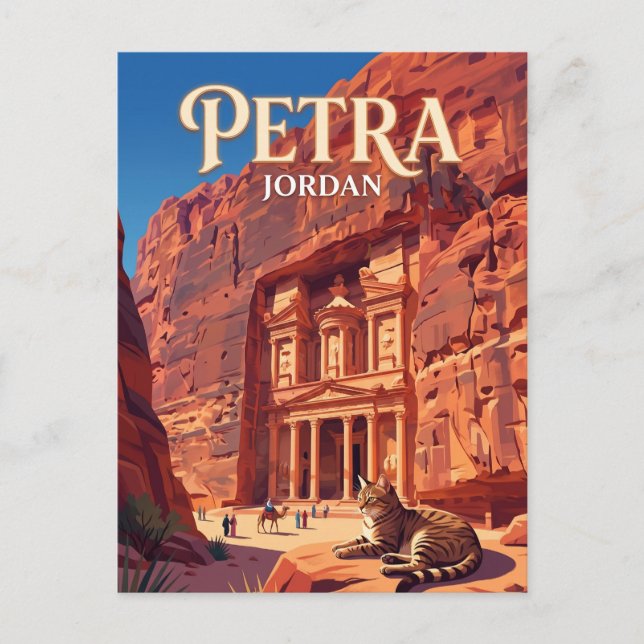 Postal Petra Jordania (Anverso)