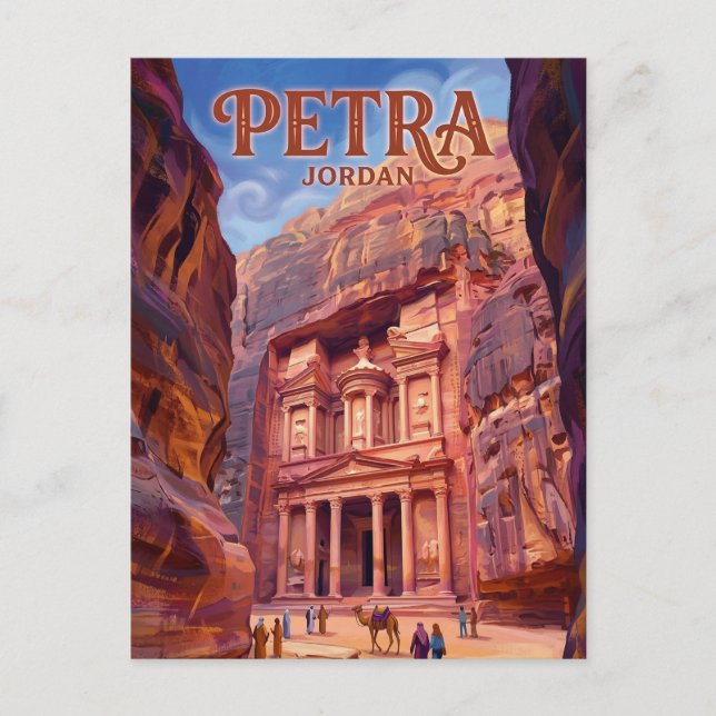 Postal Petra Jordania (Anverso)