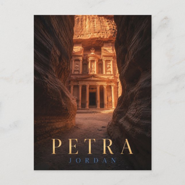 Postal Petra Jordania El Tesoro REALMS (Anverso)