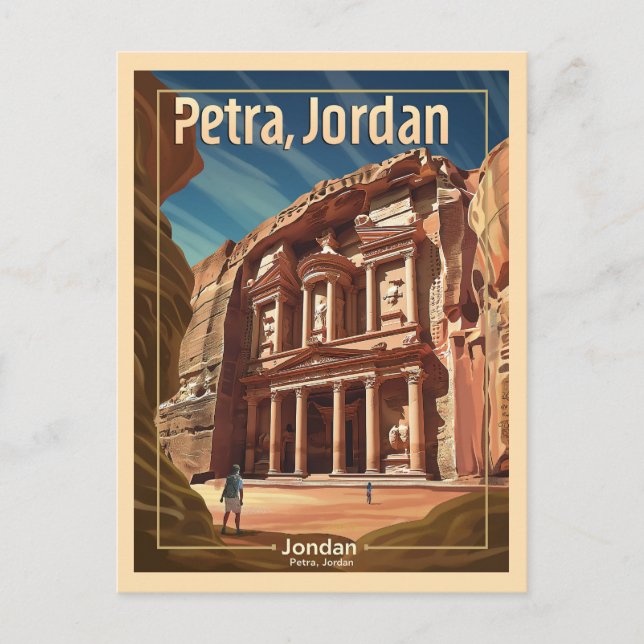 Postal Petra, Jordania Viajes Antiguos (Anverso)