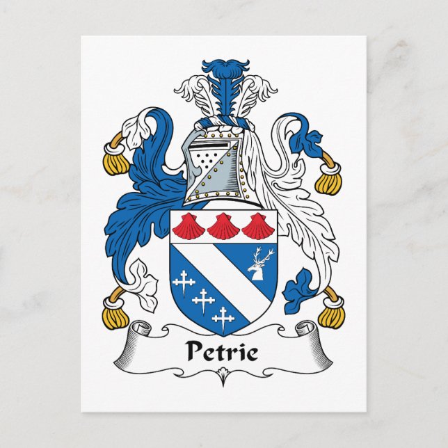 Postal Petrie Family Crest (Anverso)