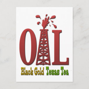 Postal Petróleo, oro negro, té de Texas