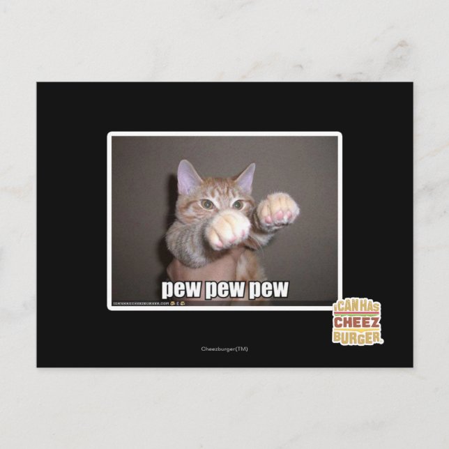 Postal Pew pew pew (Anverso)