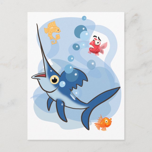 Postal Pez espada (Anverso)