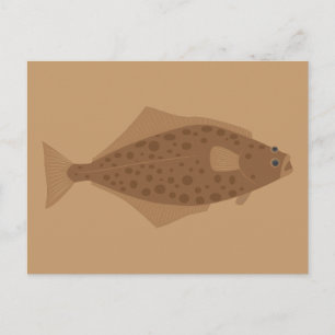 Postal Pez halibut