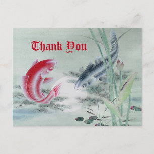 Postal Pez Koi con Loto
