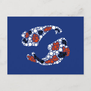 Postal Pez Koi Con Puntos