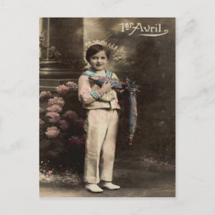 Postal Pez Niño Poisson d'avril Día de los Inocentes