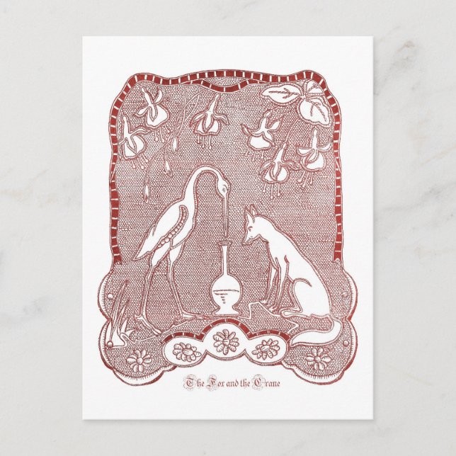 Postal Pezo rojo y grúa (Anverso)