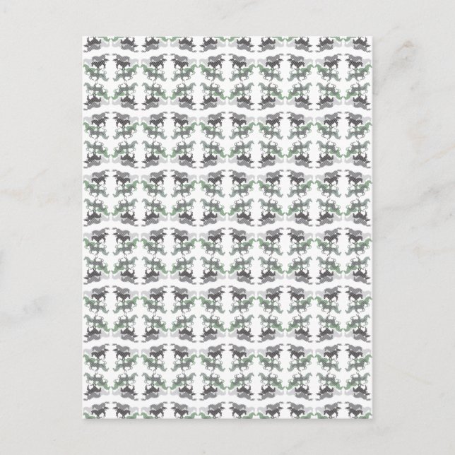 Postal Pferde Muster liniert (Anverso)