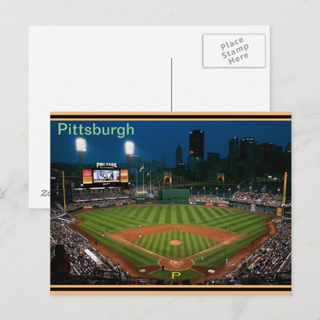 Postal Pgh Post Card PNC Park de noche (Anverso / Reverso)