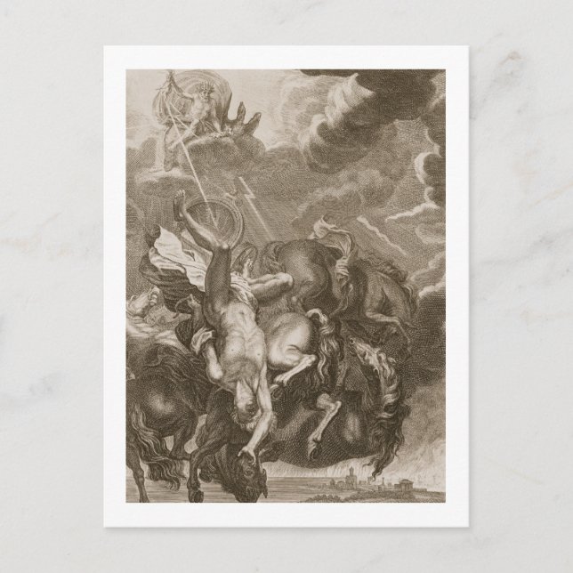 Postal Phaeton Struck down by Jupiter's Thunderbolt, 1731 (Anverso)