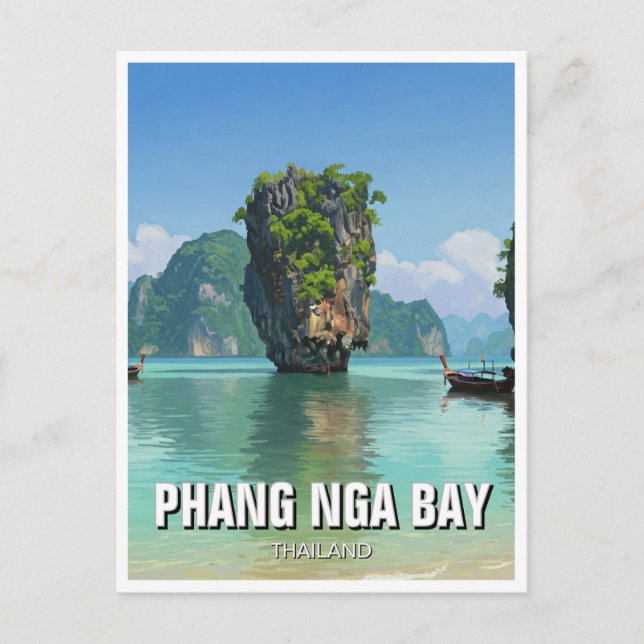 Postal Phang Nga Bay Thailand Travel (Anverso)