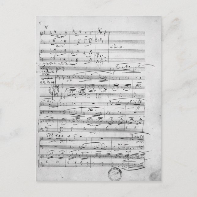 Postal Phantasiestucke, Opus, para piano (Anverso)