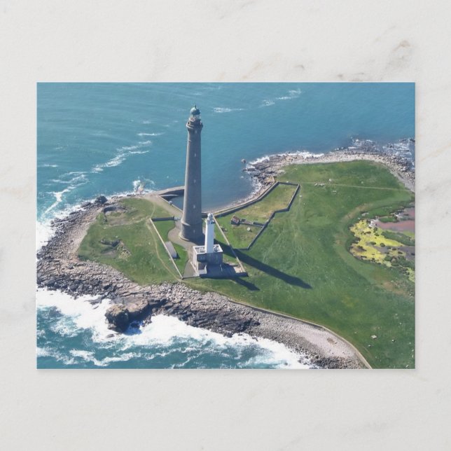 Postal Phare de l'Île Vierge Finistère Francia (Anverso)